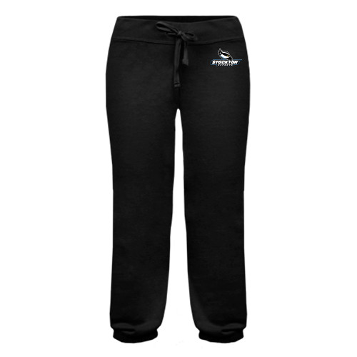  ENZA Womens Black Banded Fleece Capri - Official Logo