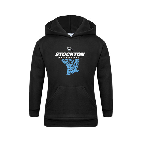  Youth Black Fleece Hoodie - Basketball Design