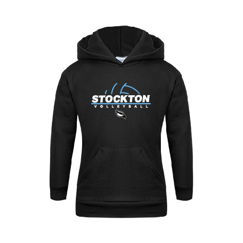  Youth Black Fleece Hoodie - Volleyball Design