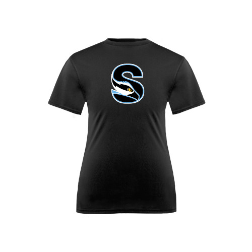  Youth Performance Black Tee - Secondary Logo