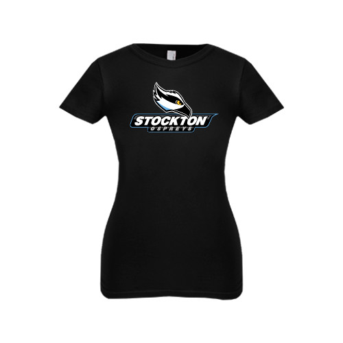  Next Level Girls Black Fashion Fit T Shirt - Official Logo