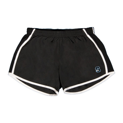  Womens Black/White Team Short - Secondary Logo