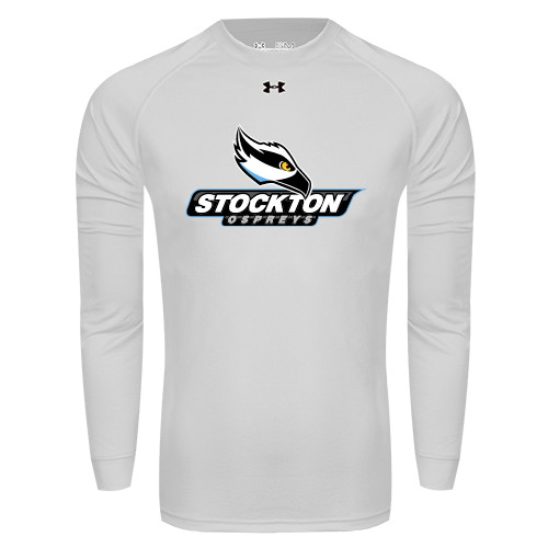 Under Armour White Long Sleeve Tech Tee - Official Logo