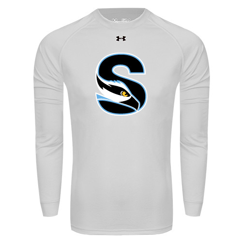  Under Armour White Long Sleeve Tech Tee - Secondary Logo