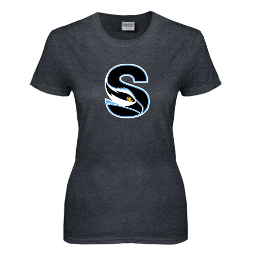  Womens Dark Heather Short Sleeve Tee - Secondary Logo