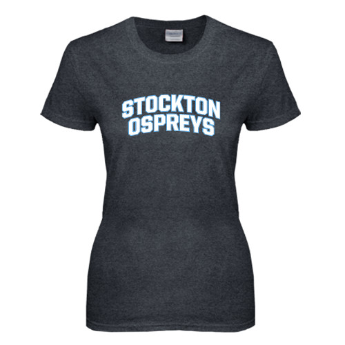  Womens Dark Heather Short Sleeve Tee - Arched Collegiate