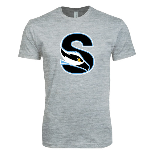  Next Level Heather Grey SoftStyle T Shirt - Secondary Logo
