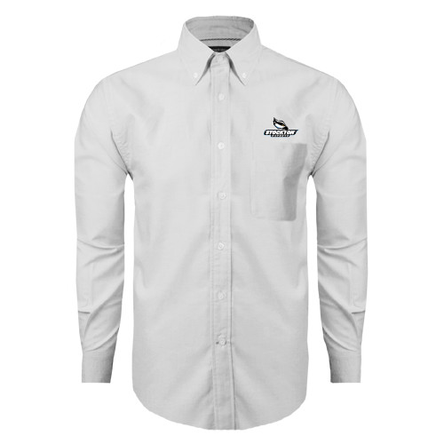  White Oxford Long Sleeve Shirt - Official Logo