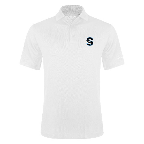  Columbia White Omni Wick Drive Polo - Secondary Logo
