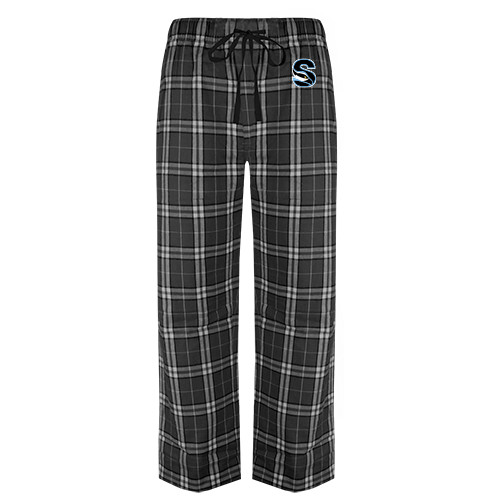  Black/Grey Flannel Pajama Pant - Secondary Logo
