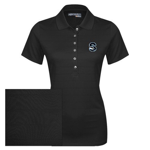  Callaway Womens Black Opti Vent Polo - Secondary Logo