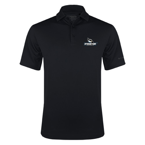  Columbia Black Omni Wick Drive Polo - Official Logo