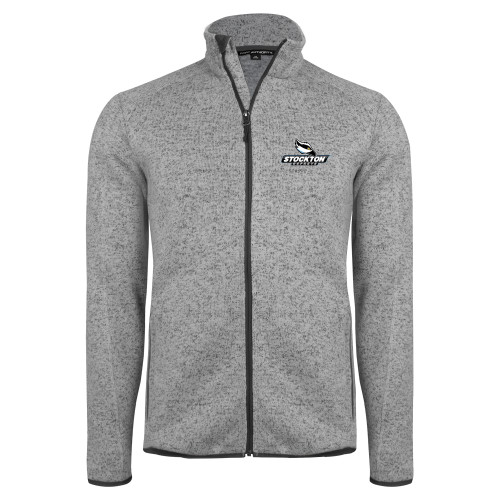  Grey Heather Sweater Fleece Jacket - Official Logo