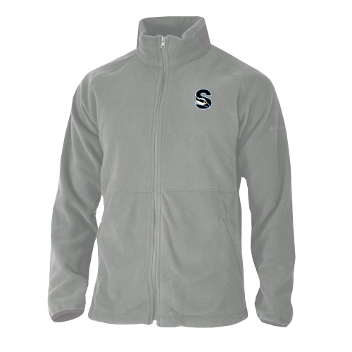  Columbia Grey Everest Ridge Fleece Full Zip Jacket - Secondary Logo