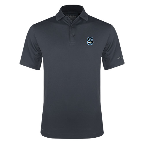  Columbia Charcoal Omni Wick Drive Polo - Secondary Logo