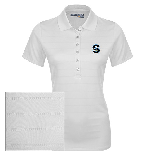  Callaway Womens White Opti Vent Polo - Secondary Logo