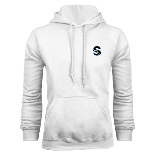  White Fleece Hoodie - Secondary Logo
