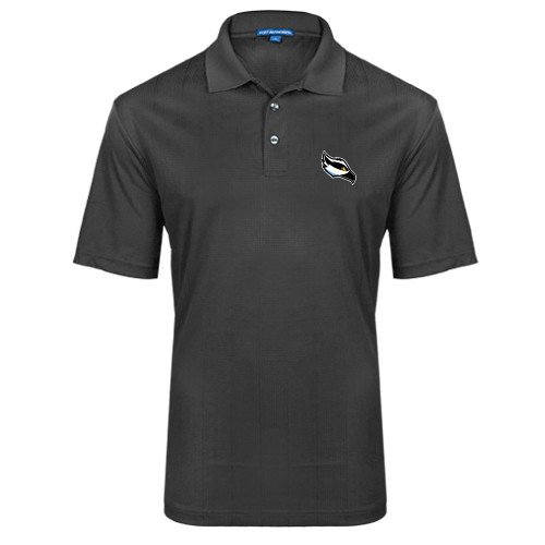  Charcoal Performance Fine Jacquard Polo - Osprey Head
