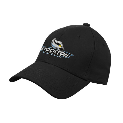 Stockton Black Structured Adjustable Pro Style Hat