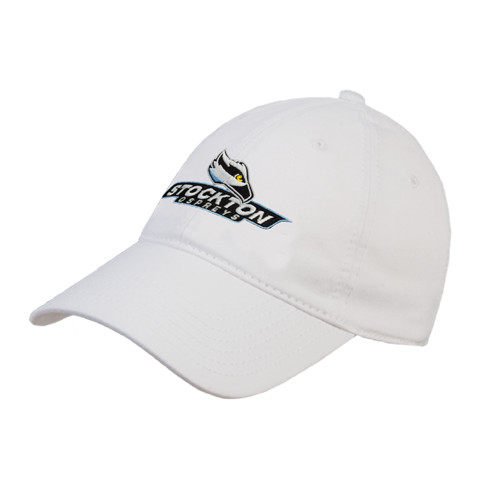  White Unstructured Adjustable Low Profile Hat - Official Logo