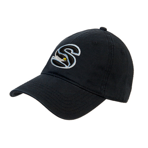  Black Unstructured Adjustable Low Profile Hat - Secondary Logo