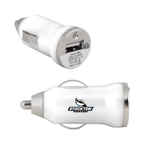  On the Go White Car Charger - Official Logo