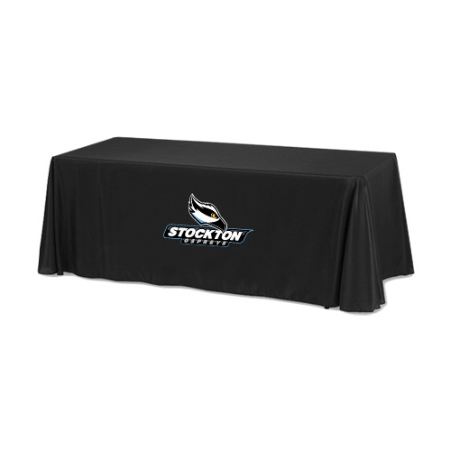  Black 6 foot Table Throw - Official Logo