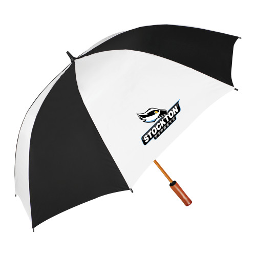  64 Inch Black/White Umbrella - Official Logo