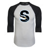 Thumbnail image for  White/Black Raglan Baseball T Shirt