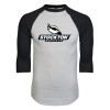Thumbnail image for  White/Black Raglan Baseball T Shirt