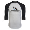 Thumbnail image for  White/Black Raglan Baseball T Shirt