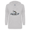 Thumbnail image for  ENZA Womens White V Notch Raw Edge Fleece Hoodie