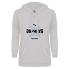 Thumbnail image for  ENZA Womens White V Notch Raw Edge Fleece Hoodie