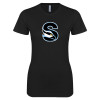 Thumbnail image for  Next Level Womens Black Boyfriend Tee