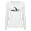 Thumbnail image for  Womens White Long Sleeve V Neck Tee