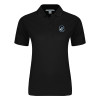 Thumbnail image for  Womens Silk Touch Black Pique Polo
