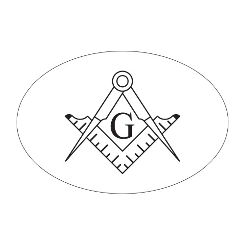  Medium Decal - Square and Compass with G