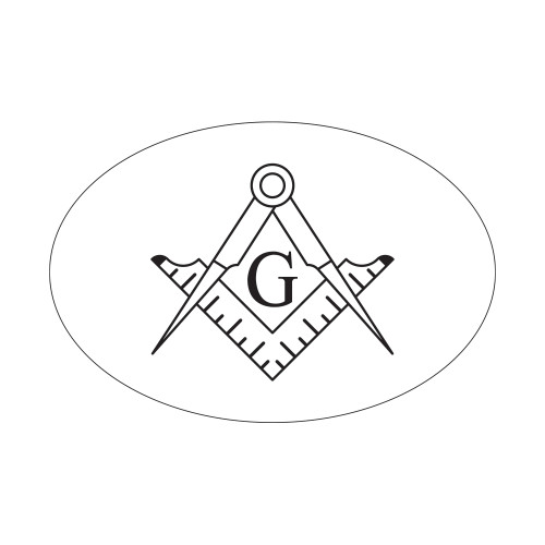 Small Decal - Square and Compass with G