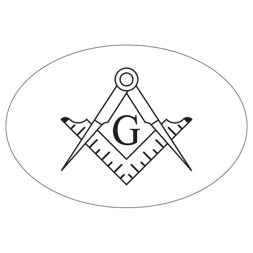  Extra Large Decal - Square and Compass with G