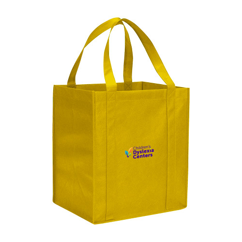  Non Woven Gold Grocery Tote - CDC Primary Gradient