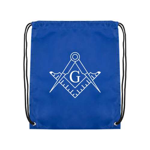  Royal Drawstring Backpack - Square and Compass with G