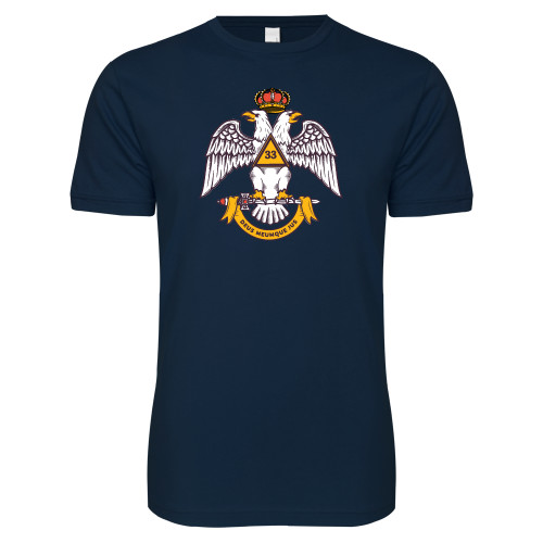  Next Level Navy SoftStyle T Shirt - Deus Meumque Jus