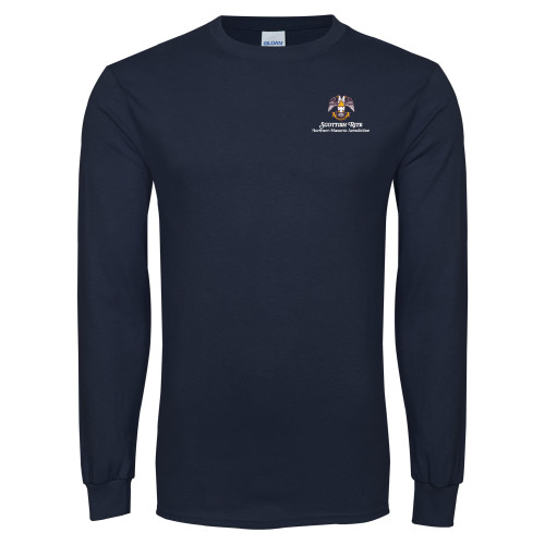  Navy Long Sleeve T-Shirt - Scottish Rite Lockup