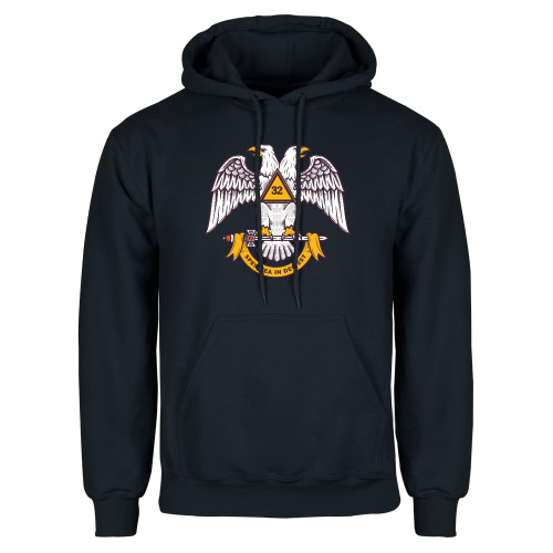  Navy Fleece Hoodie - Spes Mea In Deo Est