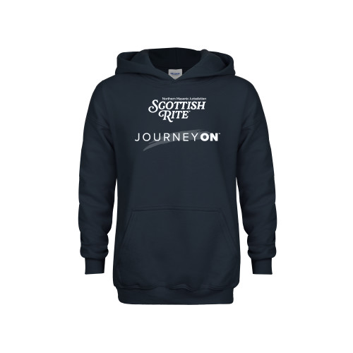  Youth Navy Fleece Hoodie - Scottish Rite - Journey On Vertical