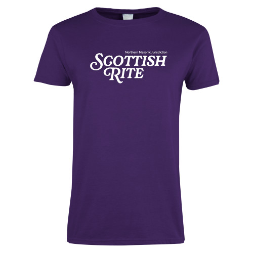  Womens Purple Short Sleeve Tee - Scottish Rite
