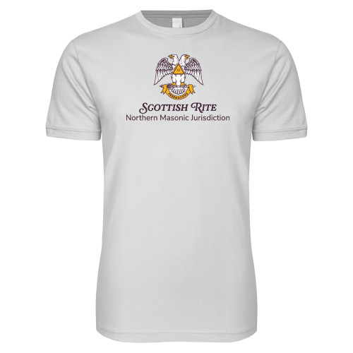  Next Level White SoftStyle T Shirt - Scottish Rite Lockup