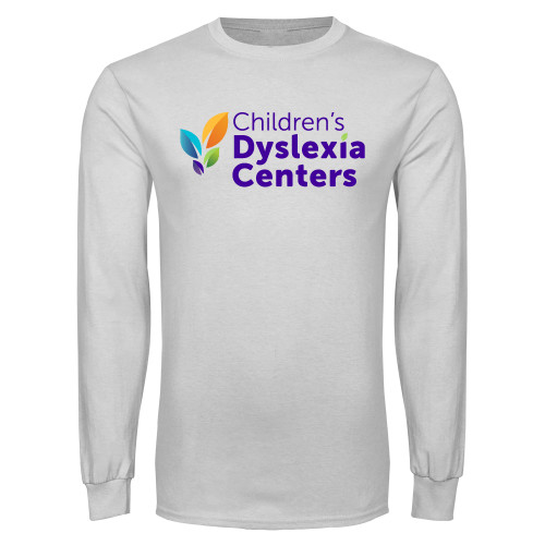  White Long Sleeve T Shirt - CDC Primary Gradient