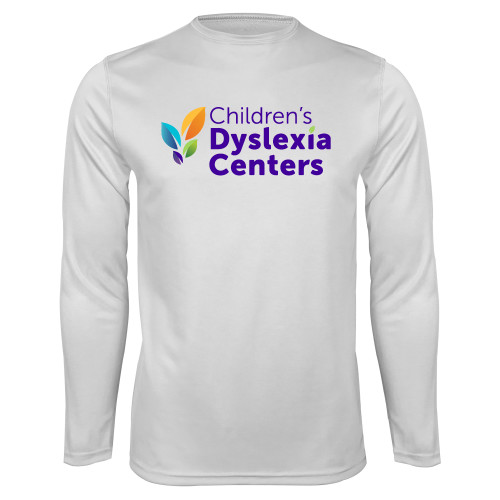  White Performance Long Sleeve Shirt - CDC Primary Gradient