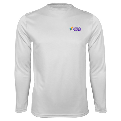  White Performance Long Sleeve Shirt - CDC Primary Gradient